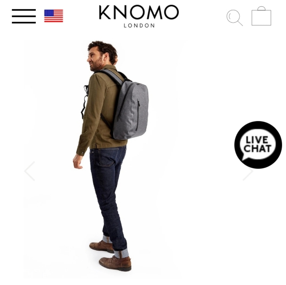 KNOMO LONDON BACKPACK -NAVY